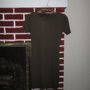 SHORT SLEEVE OLIVE BODYCON DRESS